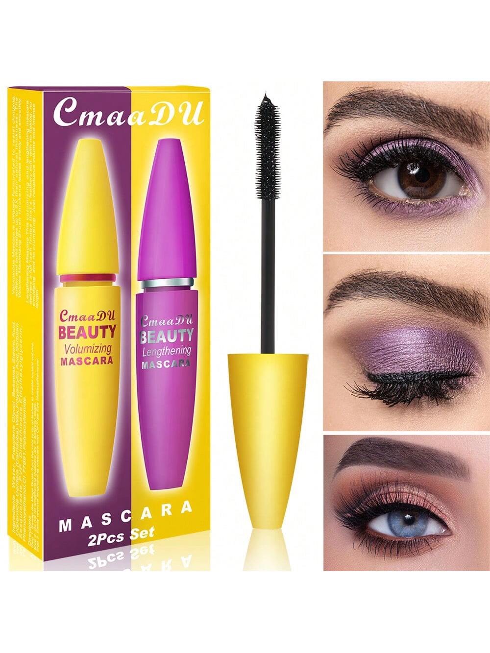 CMAADU Beauty Lengthening & Volumizing Mascara – Pack of 2