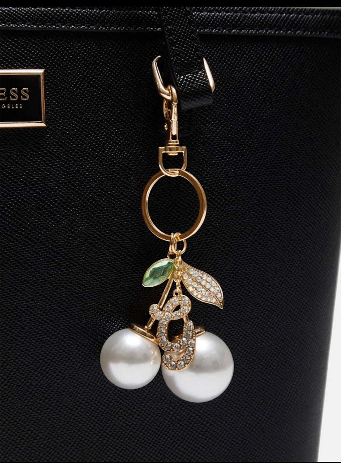 Cherry Pearl Keychain – Luxury Bag Charm
