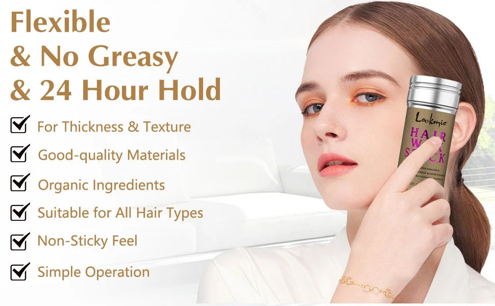 Strong Hold Edge Control Wax • Smooth flyaways • Non-greasy • Long-lasting hold • Perfect for wigs, edges & natural hair