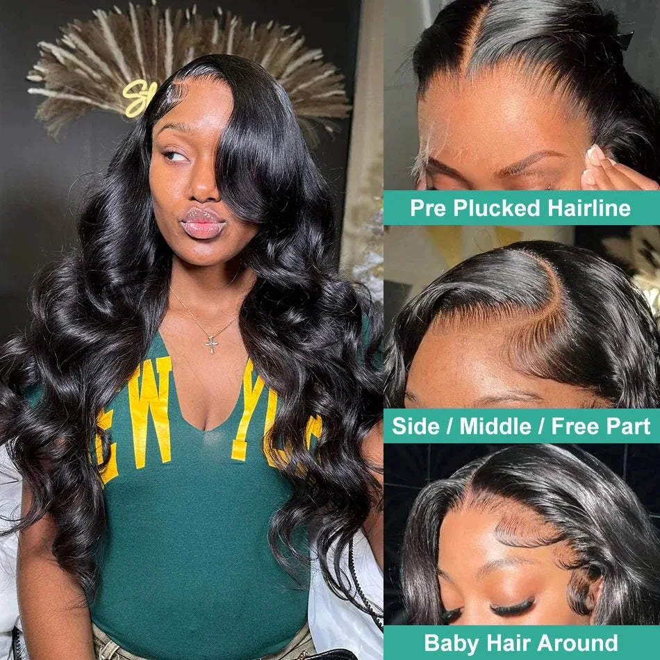 HD Lace Front Body Wave Wig – 100% Human Hair (220% Density)