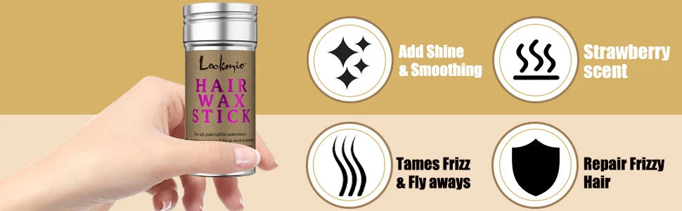 Strong Hold Edge Control Wax • Smooth flyaways • Non-greasy • Long-lasting hold • Perfect for wigs, edges & natural hair